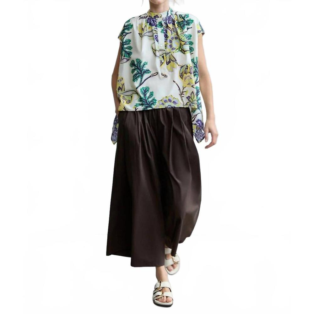 NEW PSOPHIA marigold meadows blouse with epaulets in indian flower 729